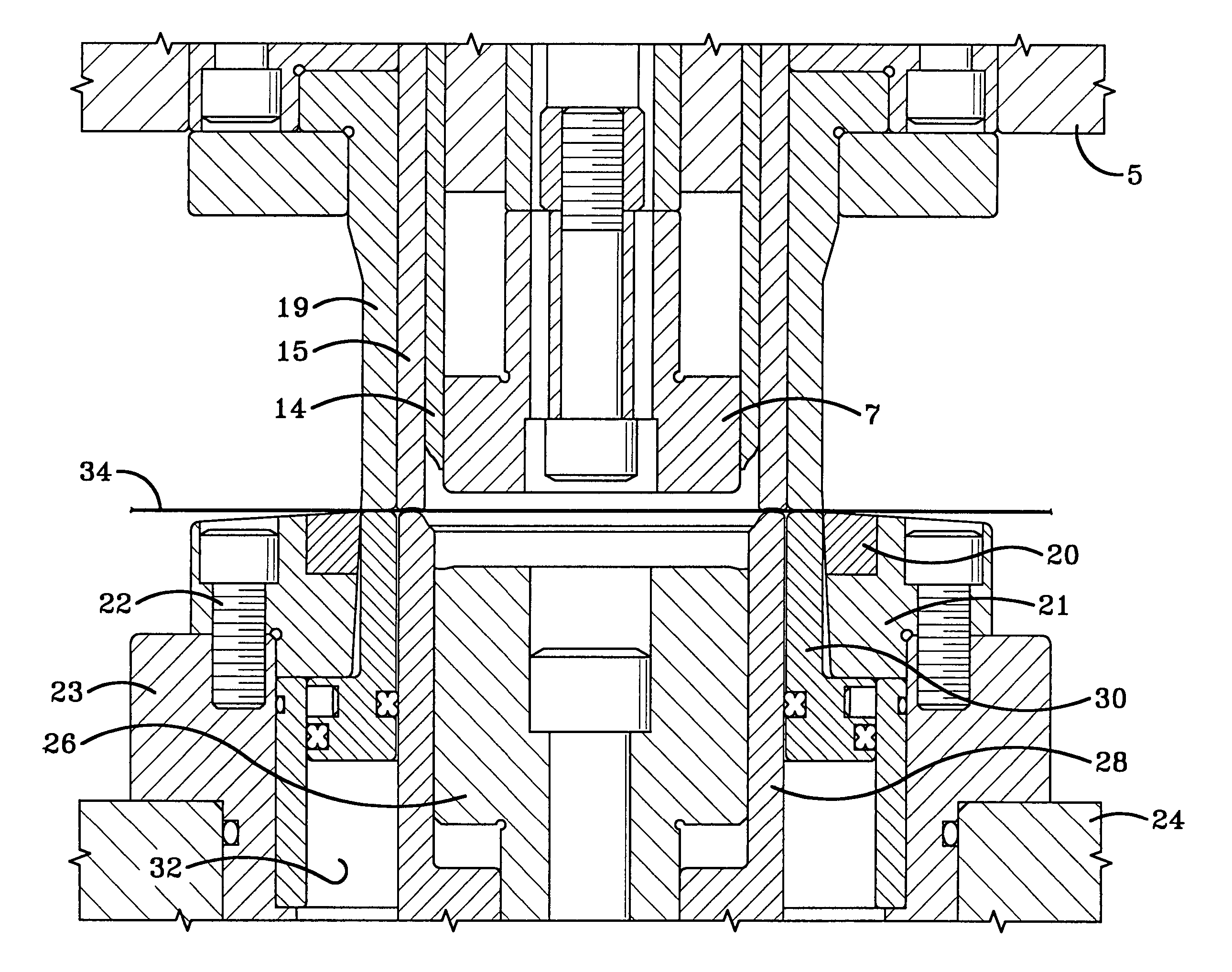 Method and apparatus for forming container end shells with reinforcing rib