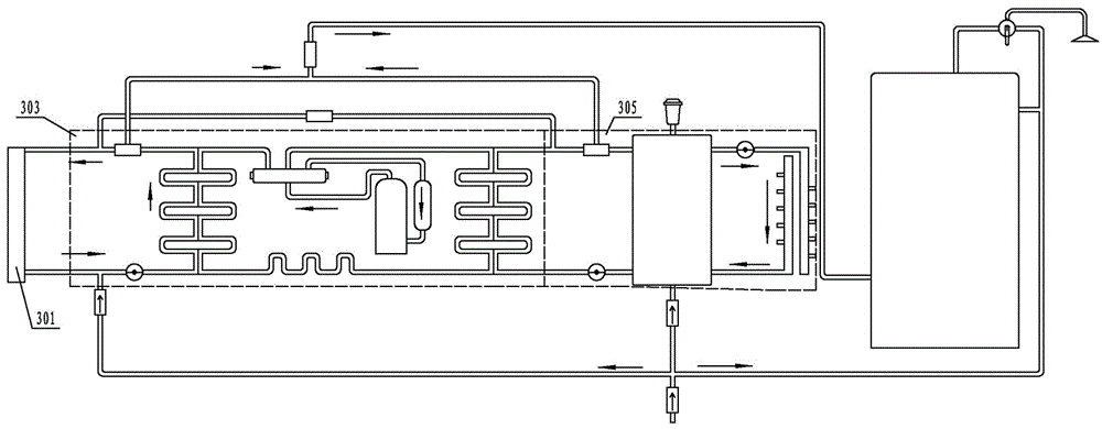 Special individual household central air conditioning system with geothermal-energy water machine for storied building