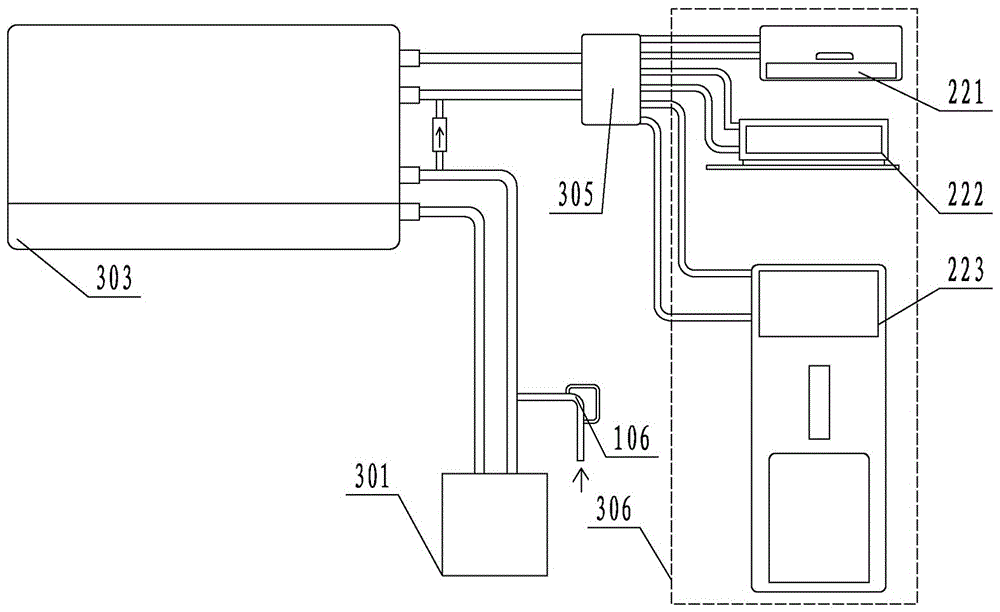 Special individual household central air conditioning system with geothermal-energy water machine for storied building