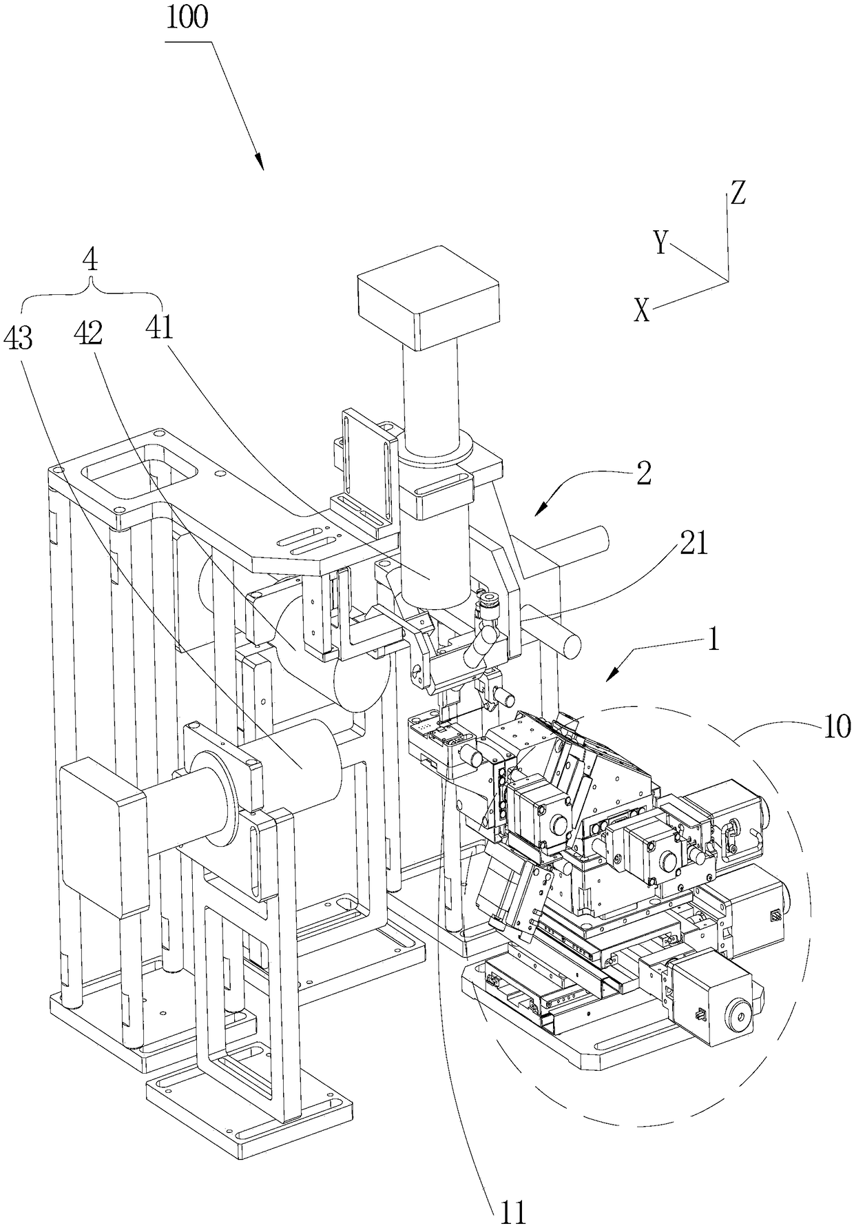 Coupled system of optical device and coupled method of optical device