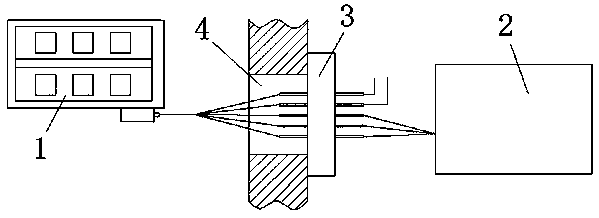 Online monitoring device for sheet resistance of metallized film