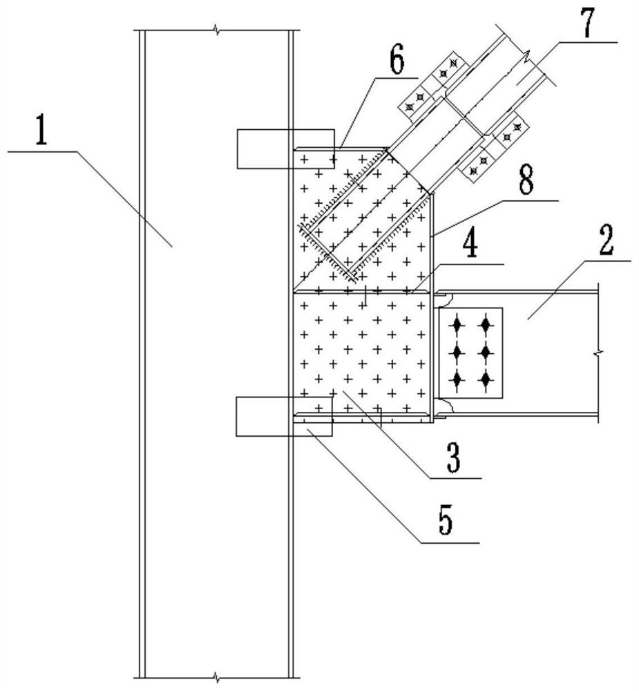 Steel frame-support connecting joint based on thickness design of main connecting plate