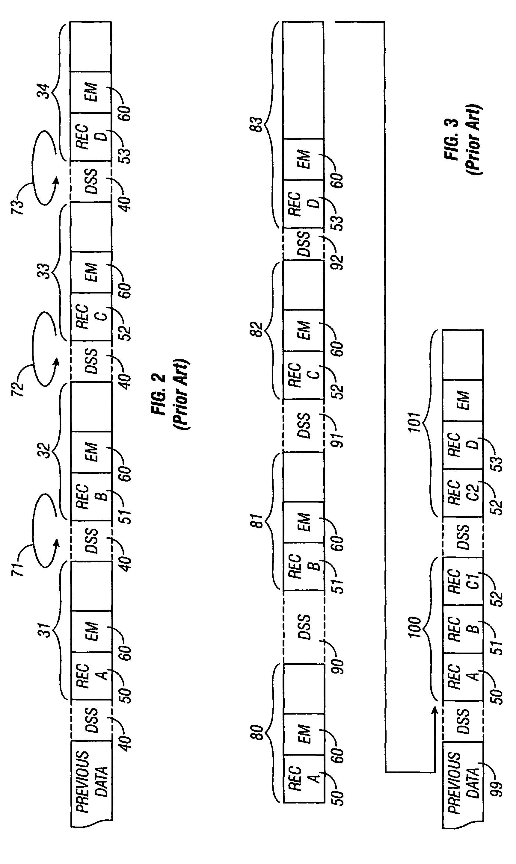 Storing data to magnetic tape both to one set of tracks and in the same operation rewritten to another set of tracks