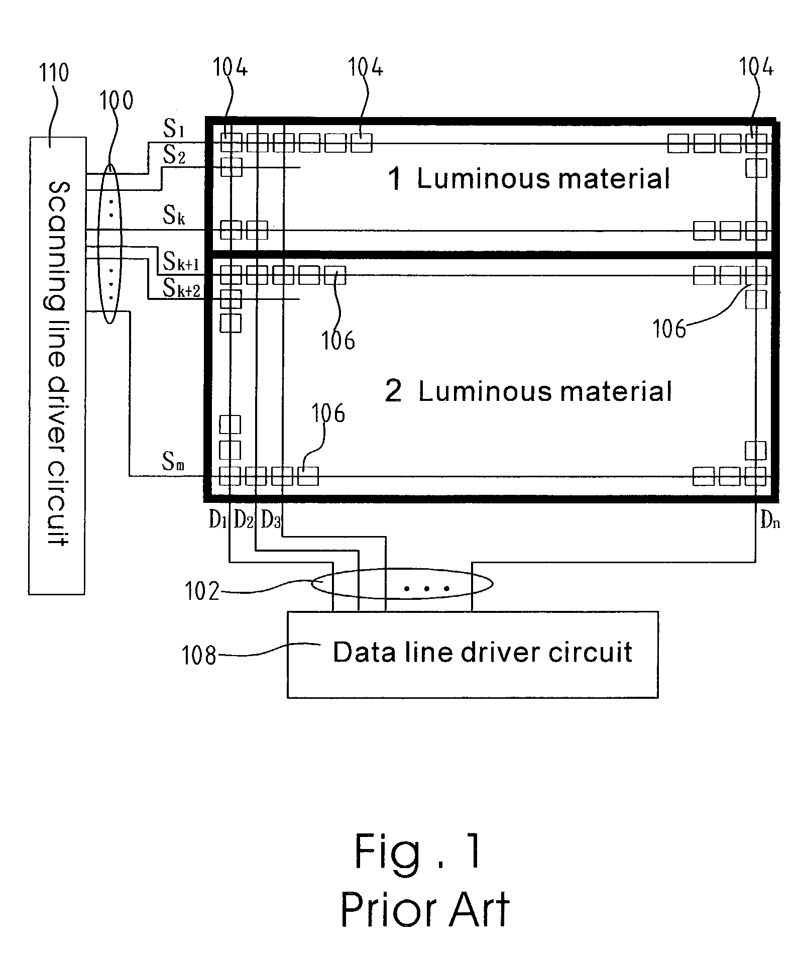 Method for generating uniform luminosity for area color organic light emitting diode