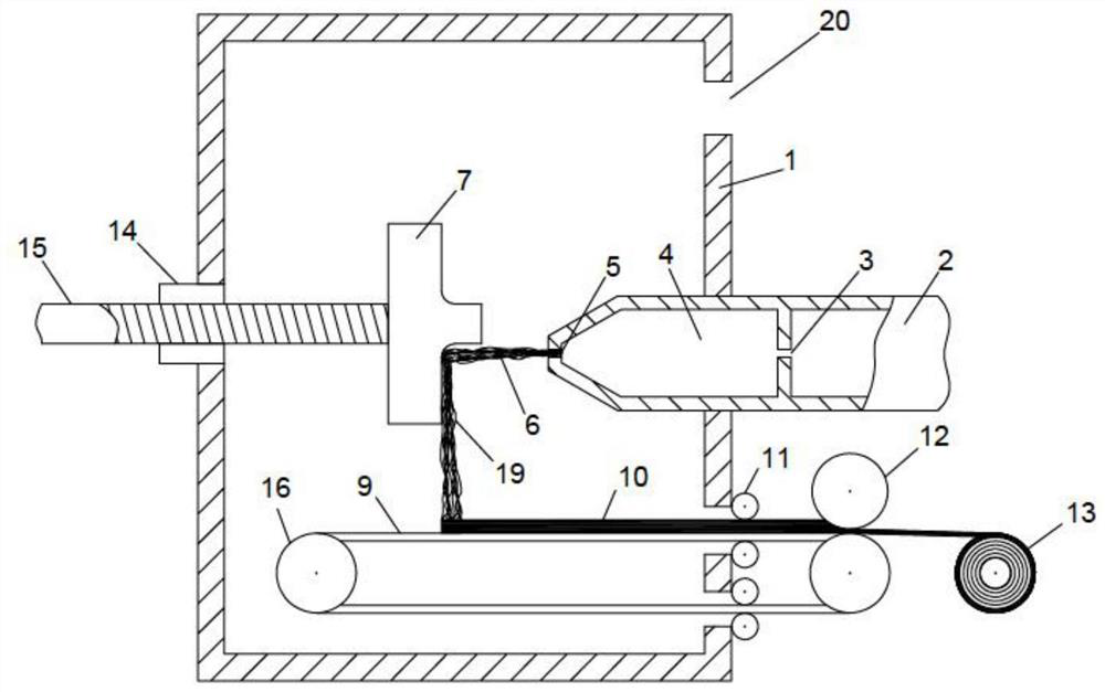 Device for measuring impact force of tows and airflow in flash spinning process