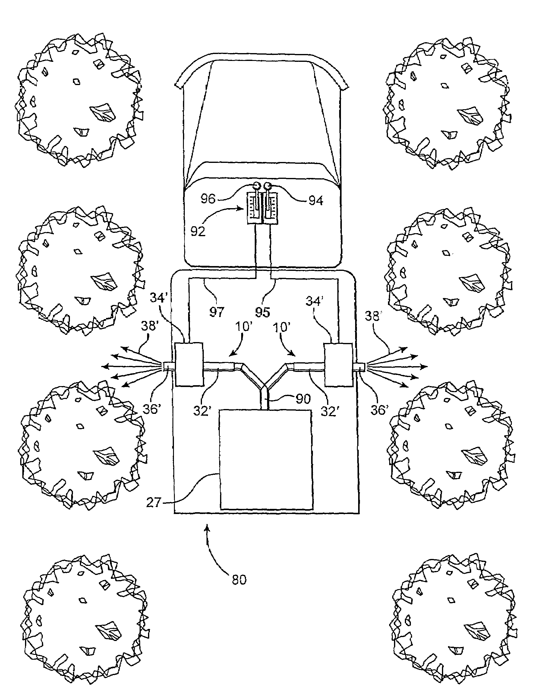 Distribution assembly for particulate material