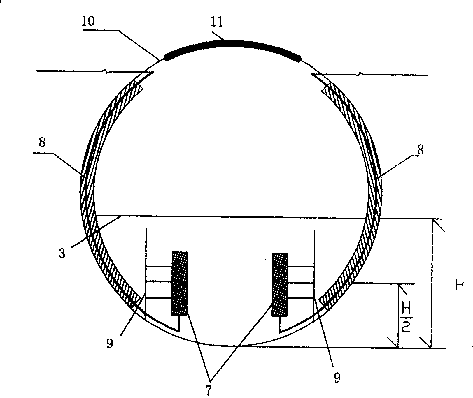 Water flow separate discharge method for urban pipeline network with river, rain and sewage mixed flow