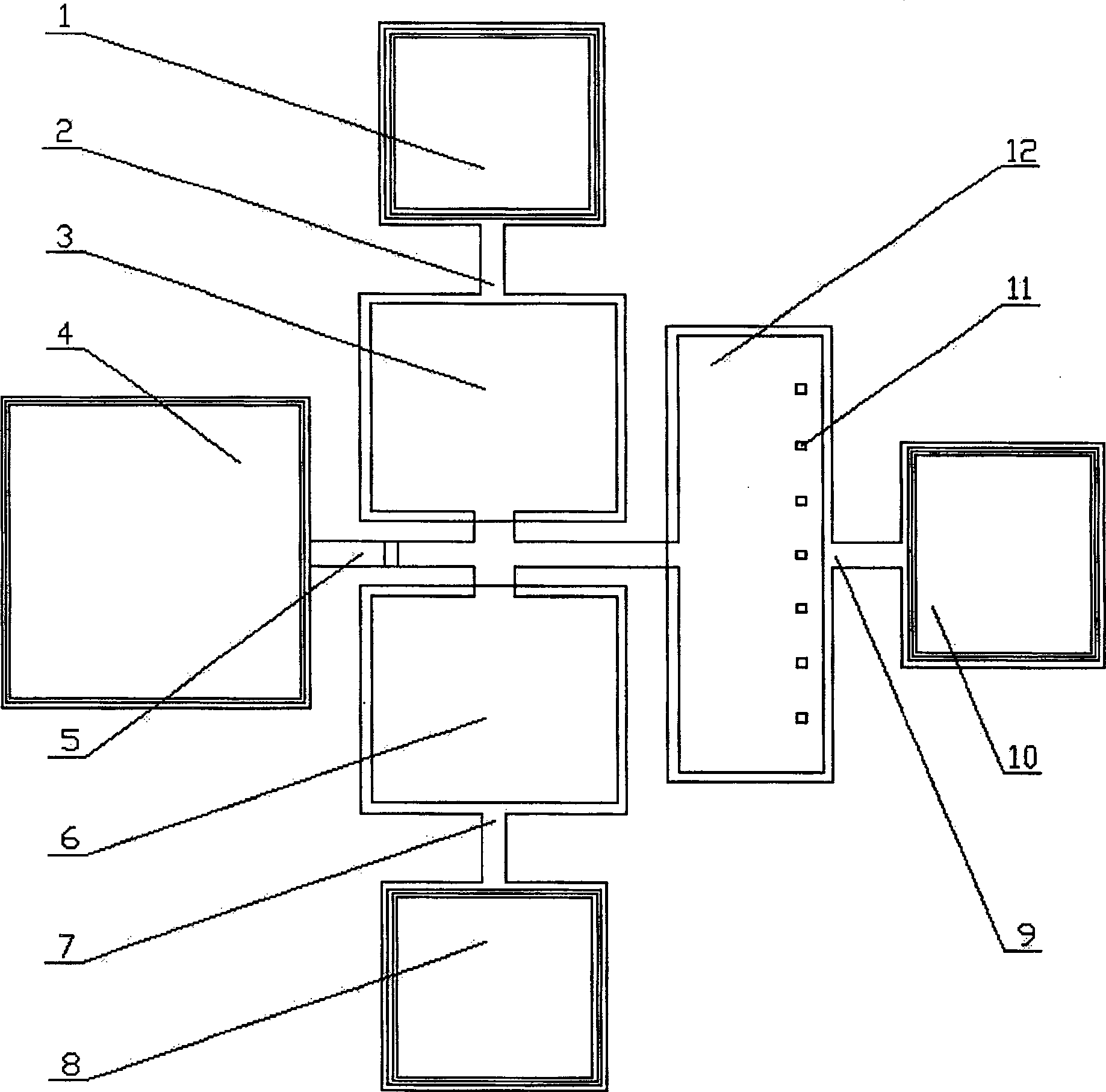 MEMS bending and twisting fatigue test device driven by parallel plate capacitor