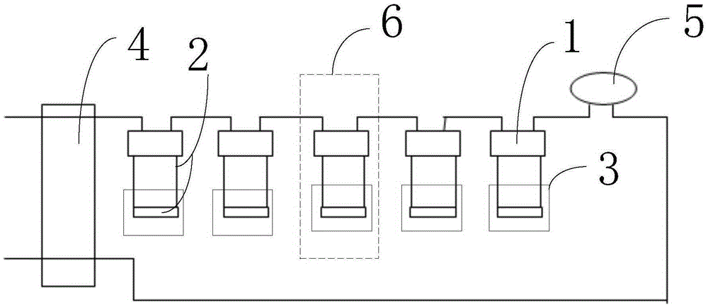 A multi-station series dynamic nitrogen adsorption specific surface meter and specific surface measurement method