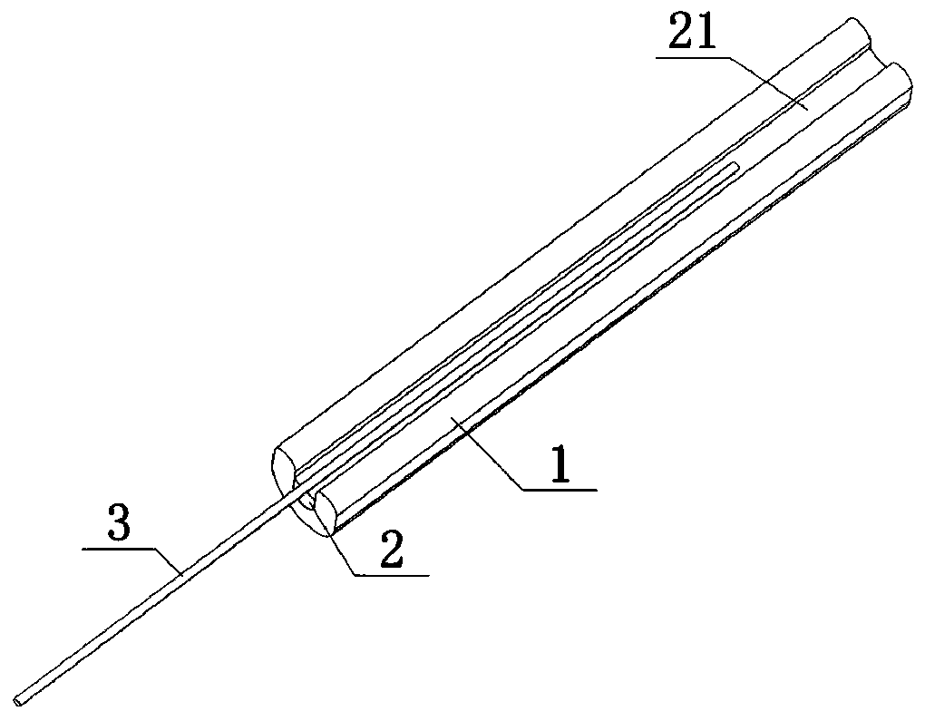 Coated fiber reflection mirror fixing method