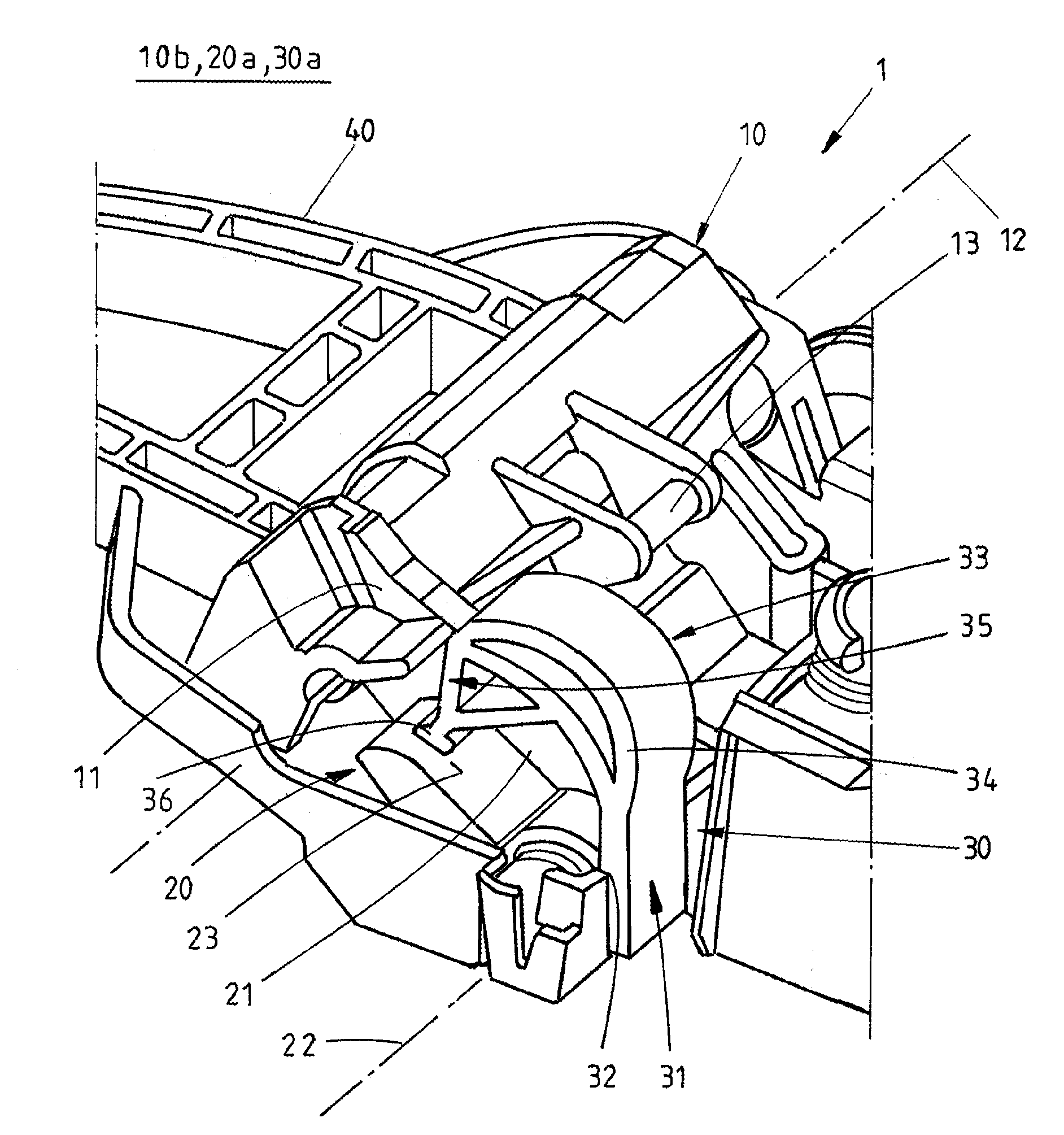 Arresting element and handle