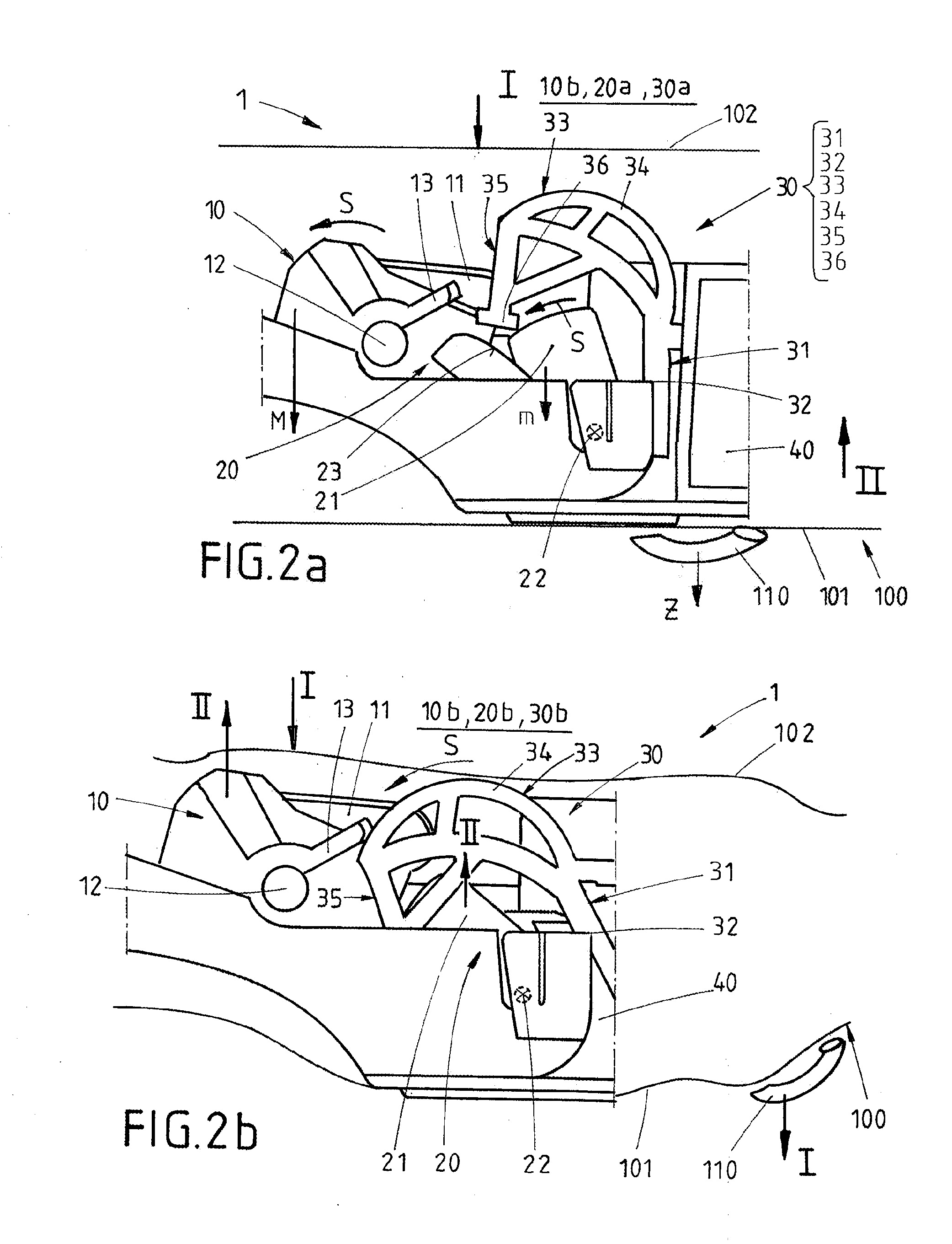 Arresting element and handle