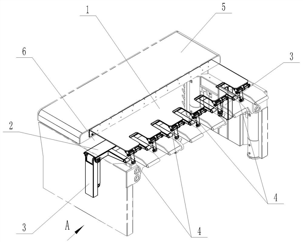 Roadway net laying auxiliary device