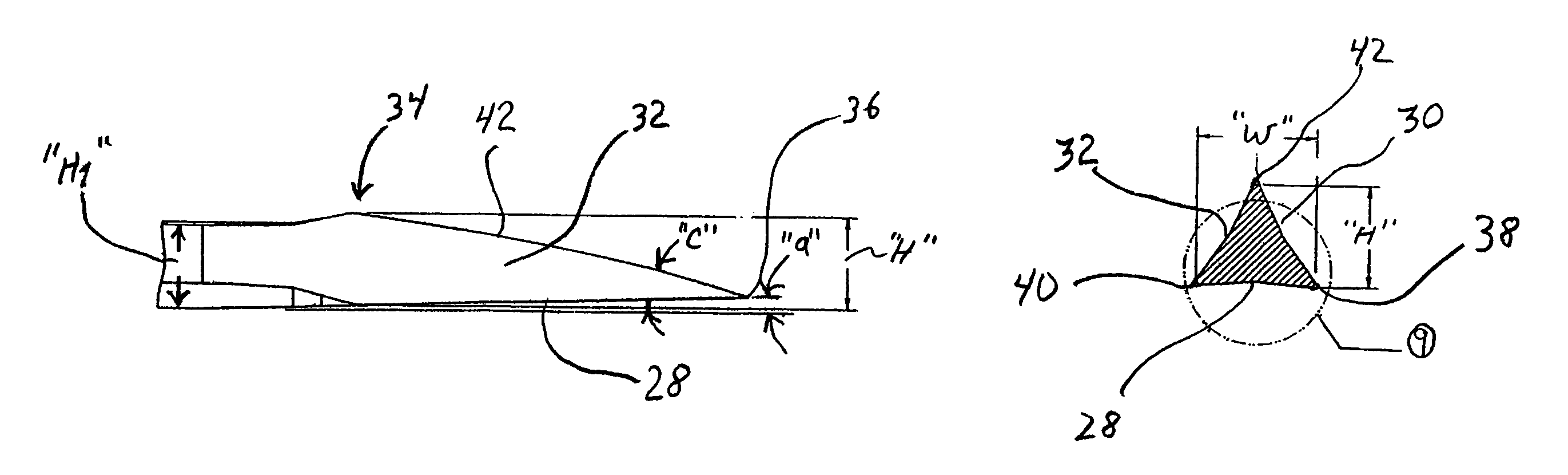 Surgical cobra head suture needle