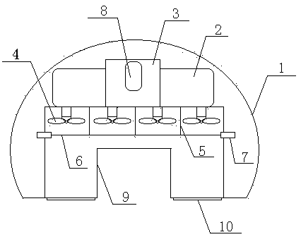 Cooling fan device for LED streetlamp