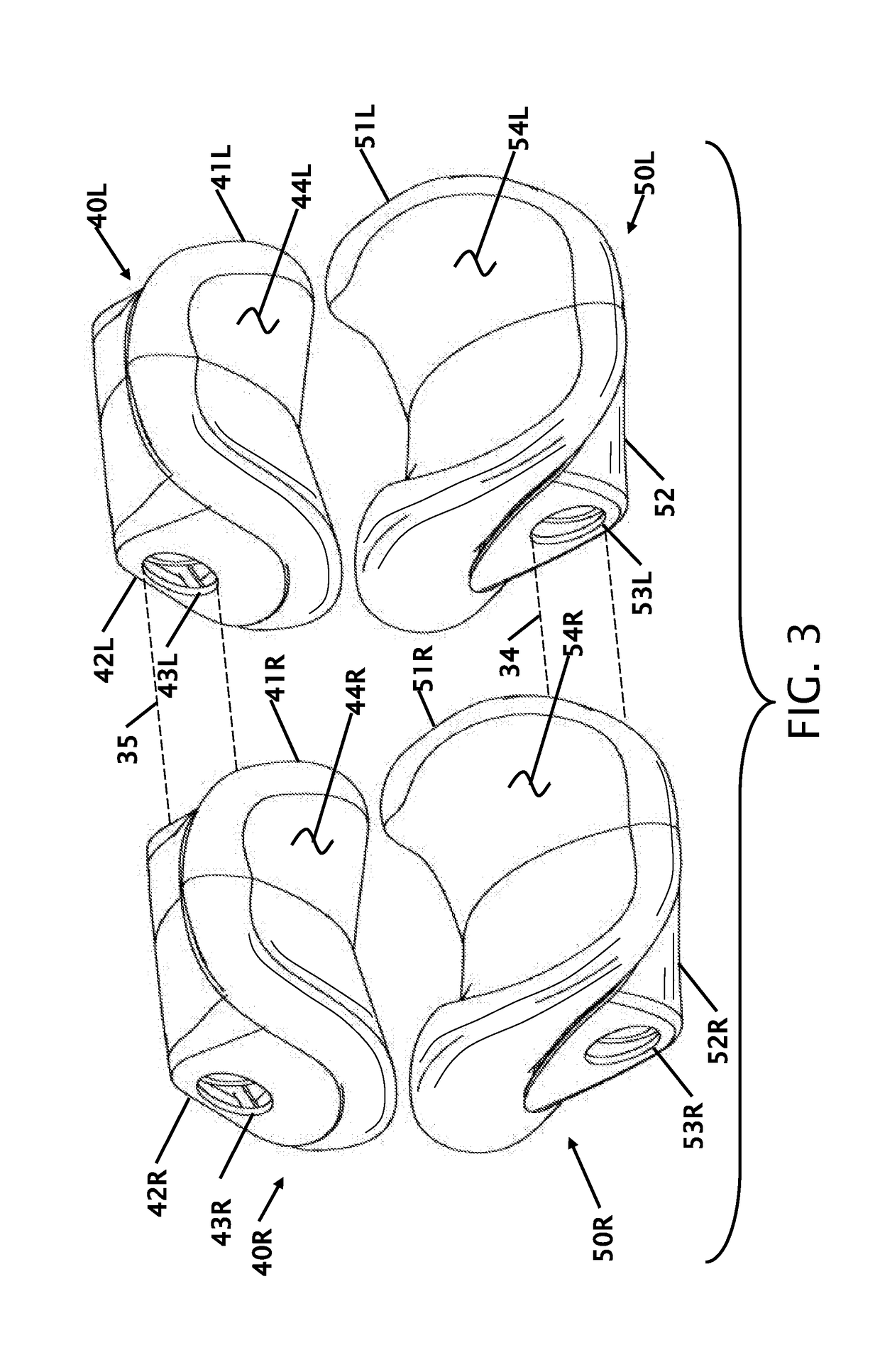 Gas cushion ankle holder for an inversion table