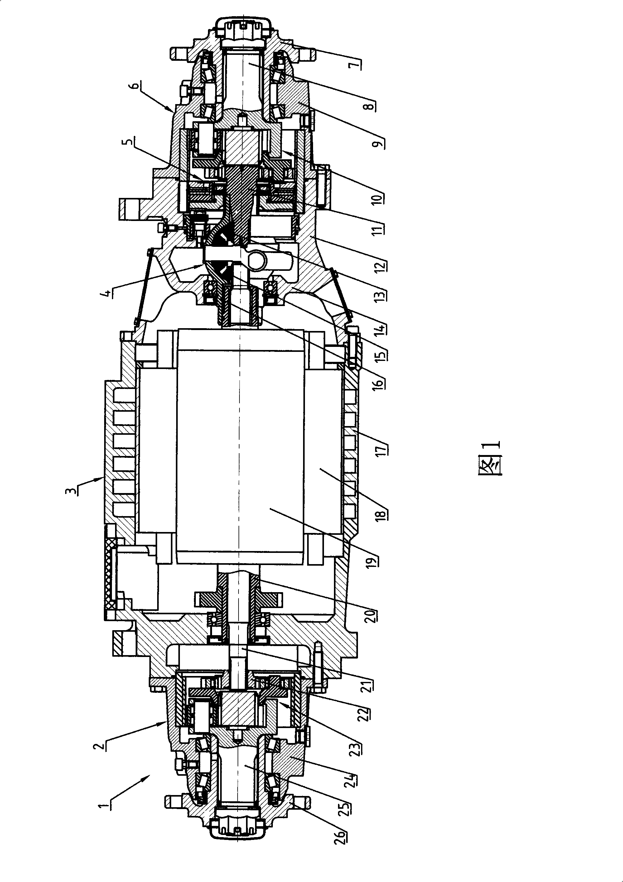 Drive axle of motor drive