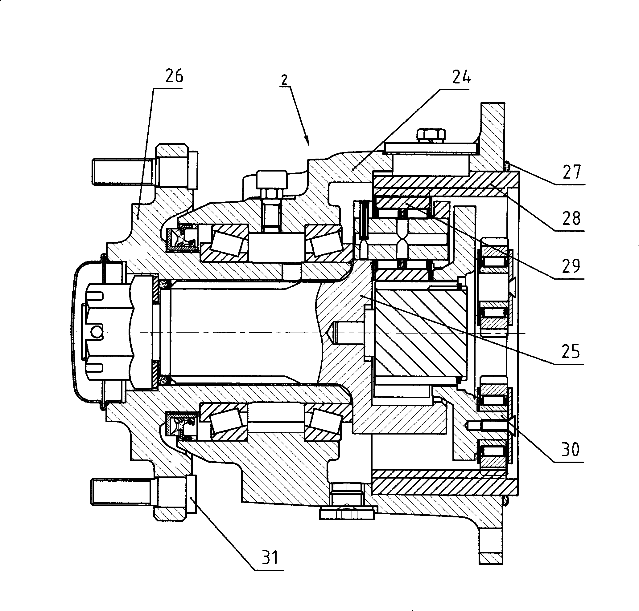 Drive axle of motor drive