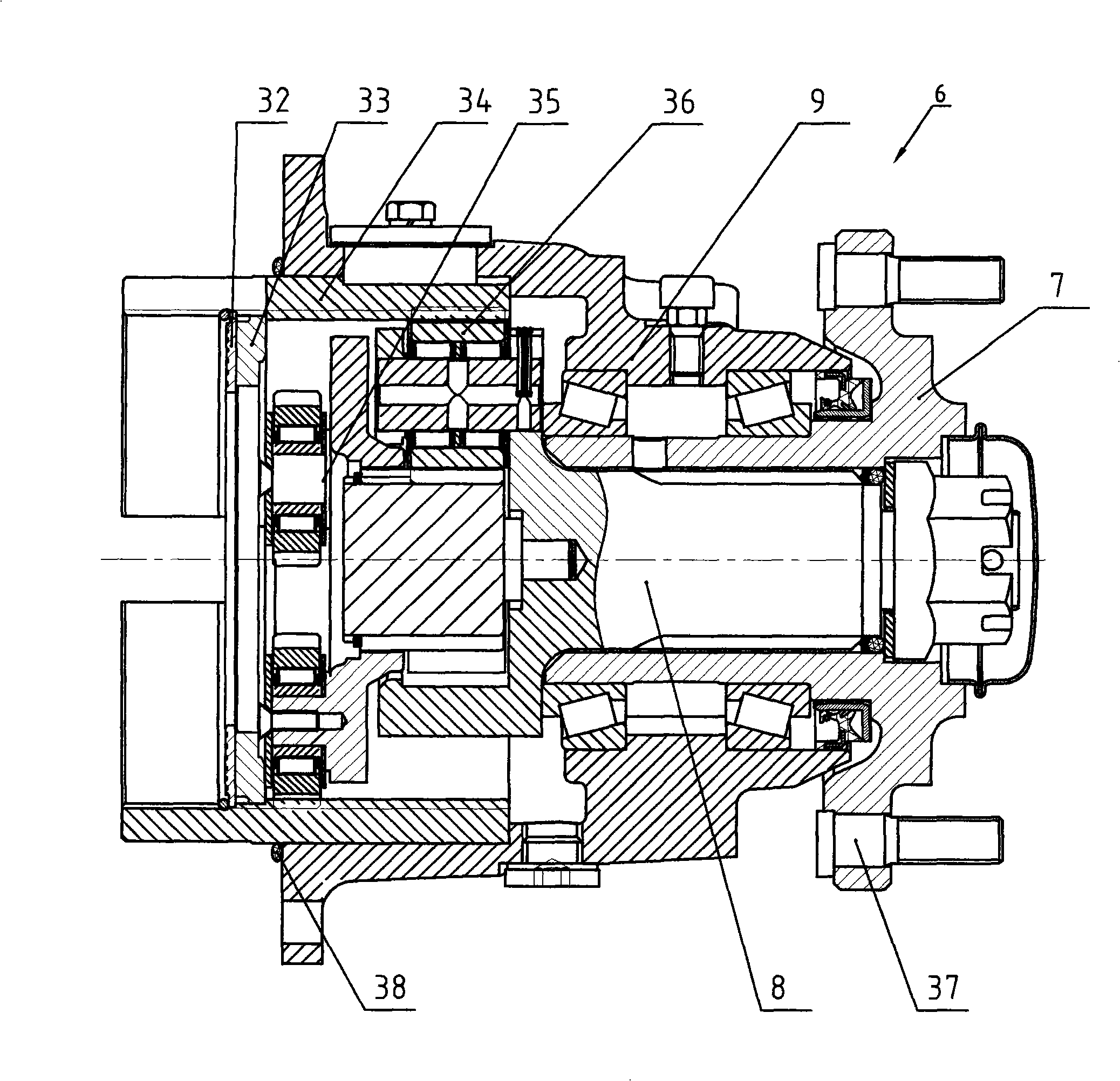 Drive axle of motor drive