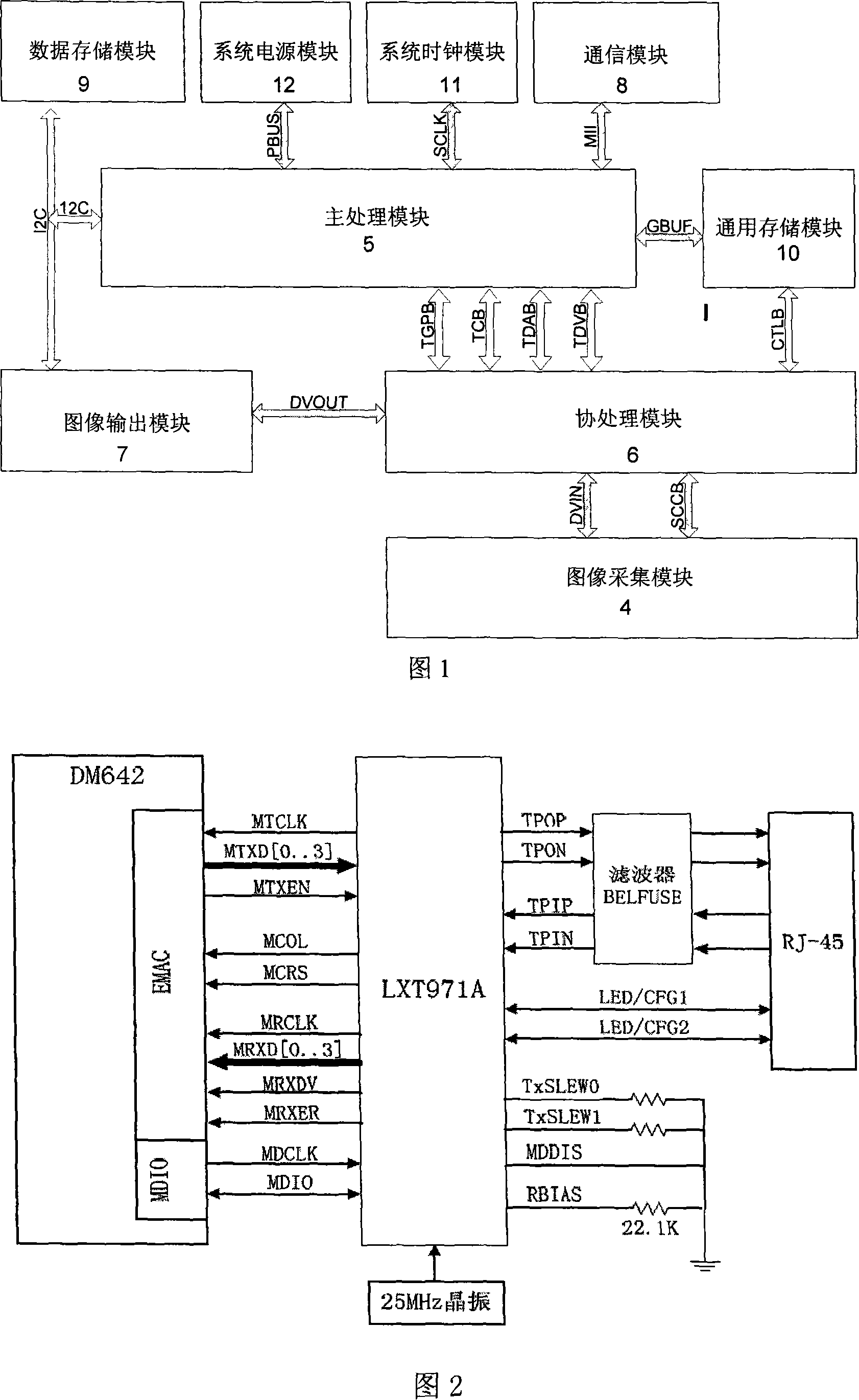 Built-in intelligent network video camera with recognition function