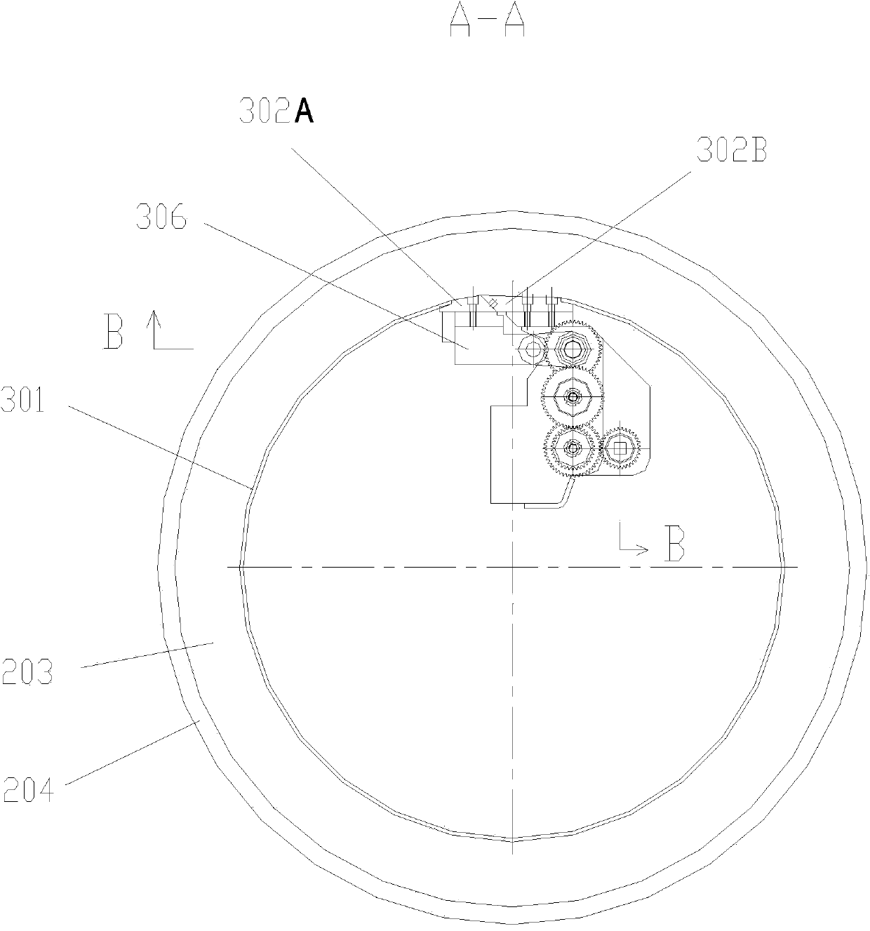 Vertical machining device and method for small-caliber PCCP