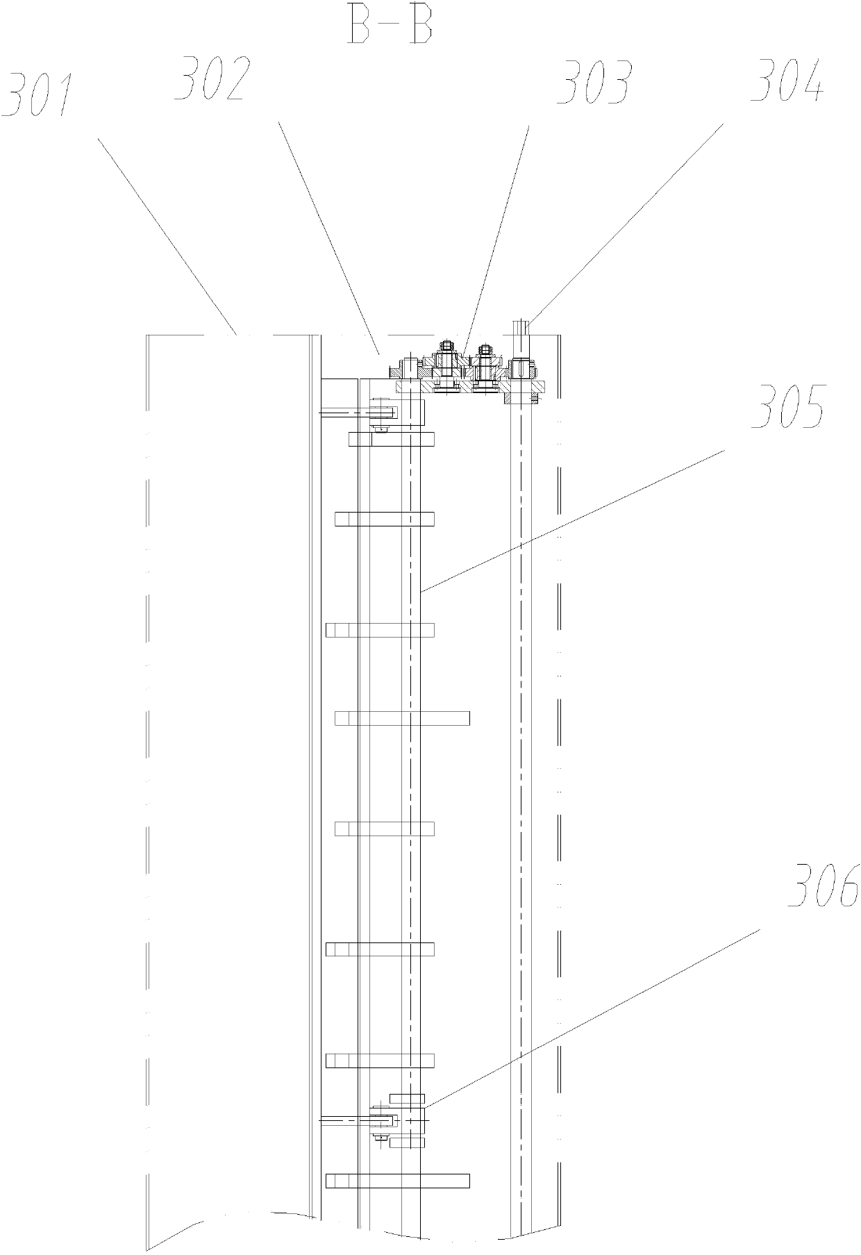 Vertical machining device and method for small-caliber PCCP