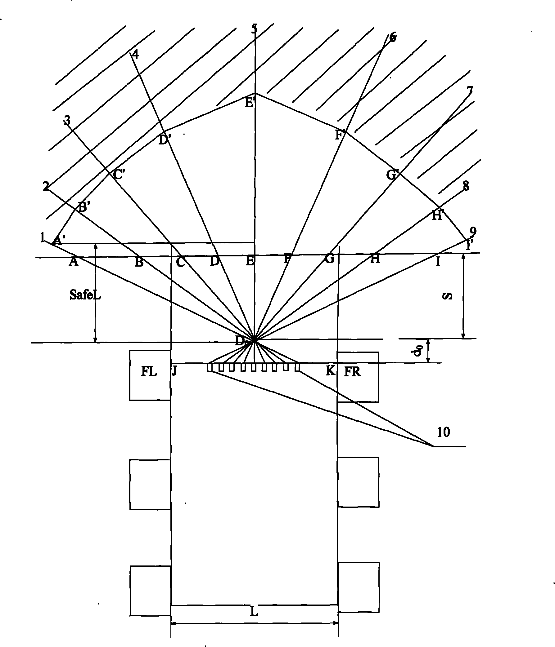 Method for perceiving star catalogue topography by laser stripe information