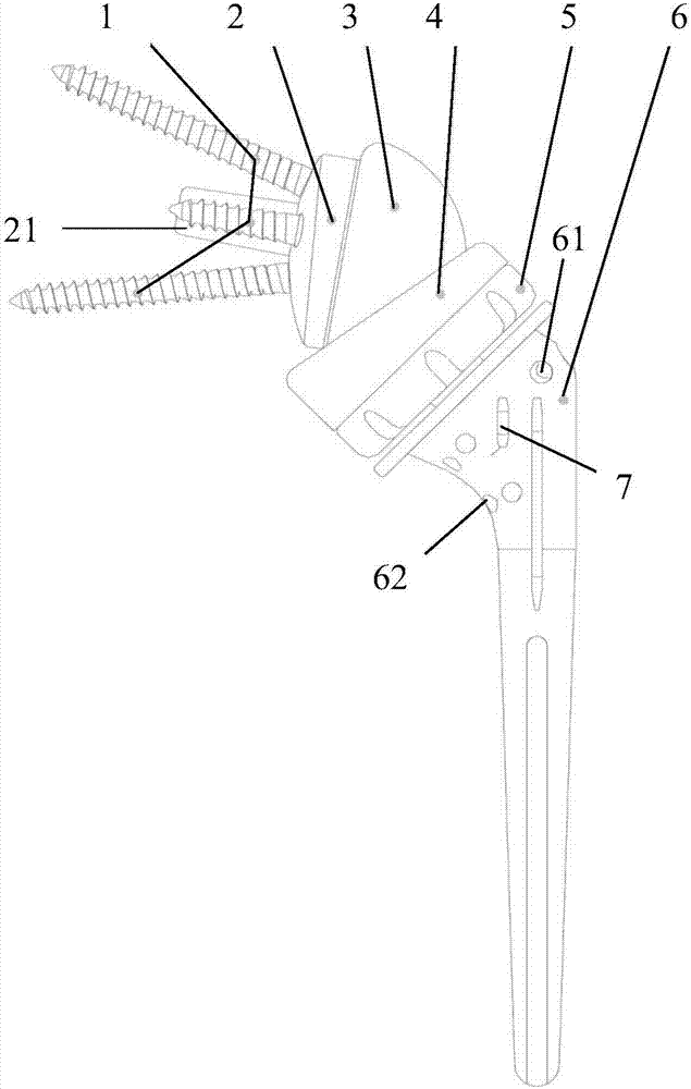 Reverse artificial shoulder prosthesis