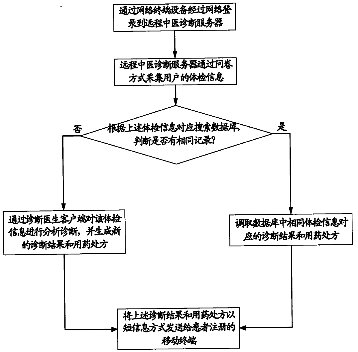 Traditional Chinese medicine remote diagnosis system and method realized by Internet