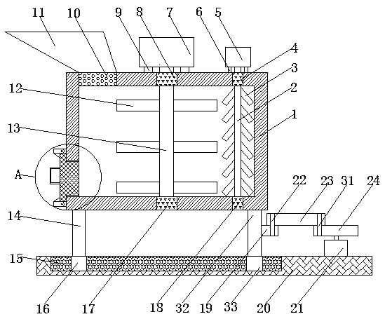 Concrete stirring machine with smashing function