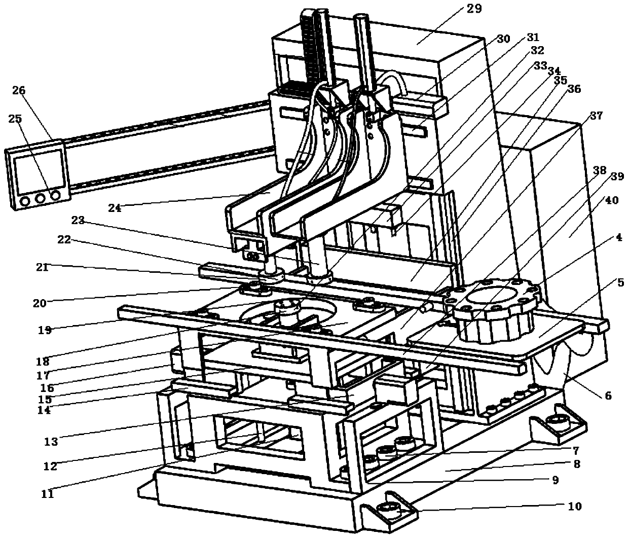 Heavy truck hub shell size detection machine