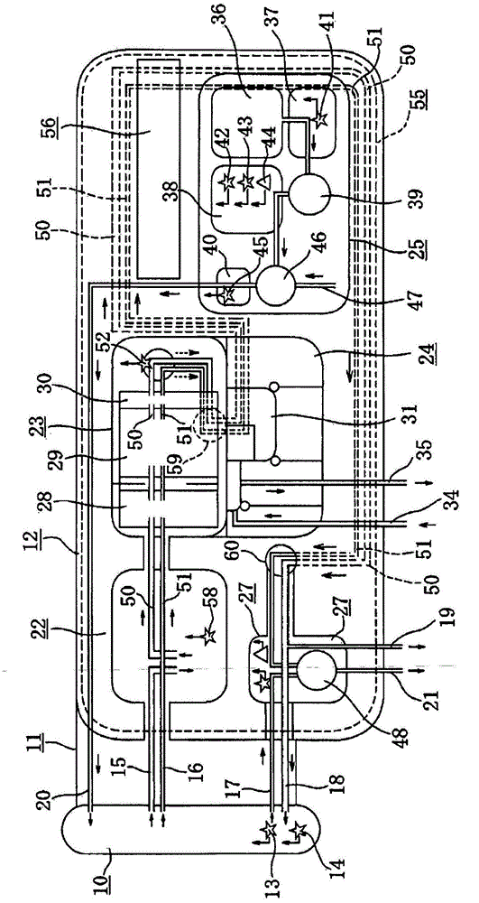 Excreta treatment device and method