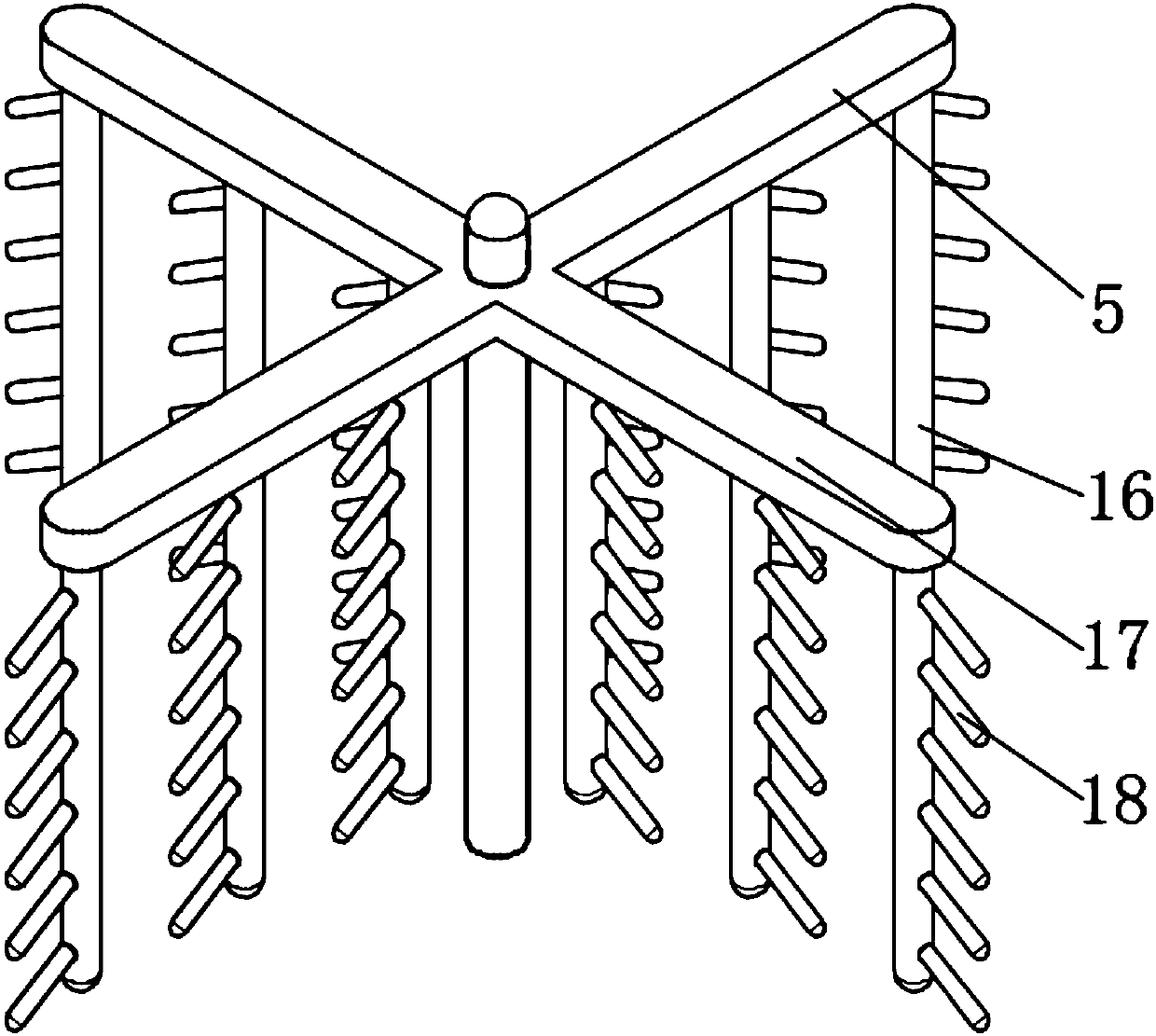 Biomass fertilizer material mixing device