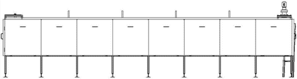 Tunnel type continuous superheated steam baking device