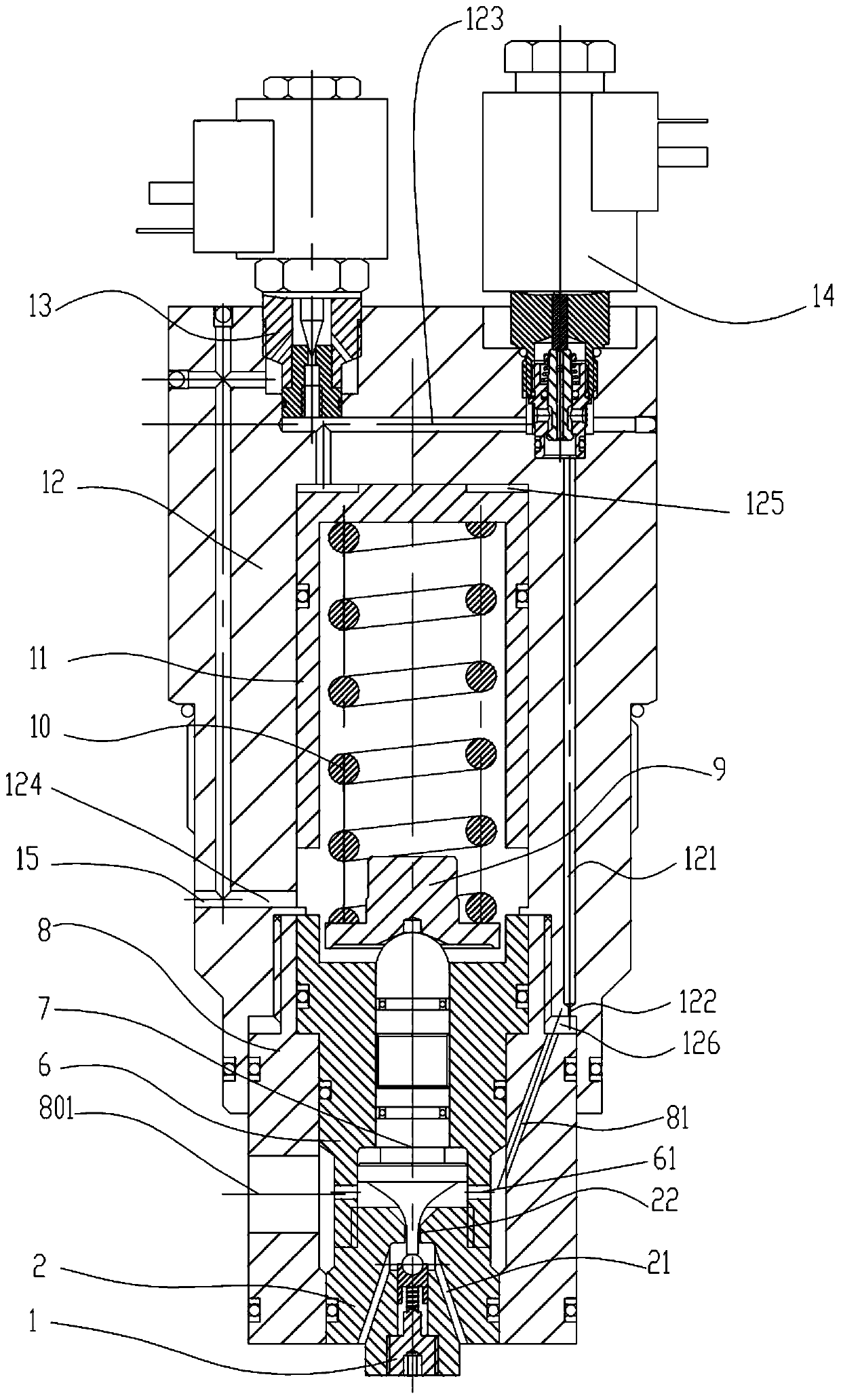 A plug-in direct-acting proportional pressure reducing valve