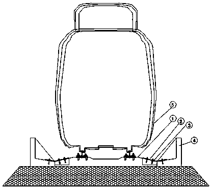 Near-rail sound absorption and insulation device