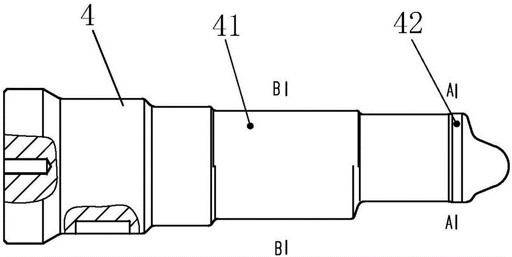 Cardan joint back-extruding guiding structure suitable for 2000T automatic mechanical press