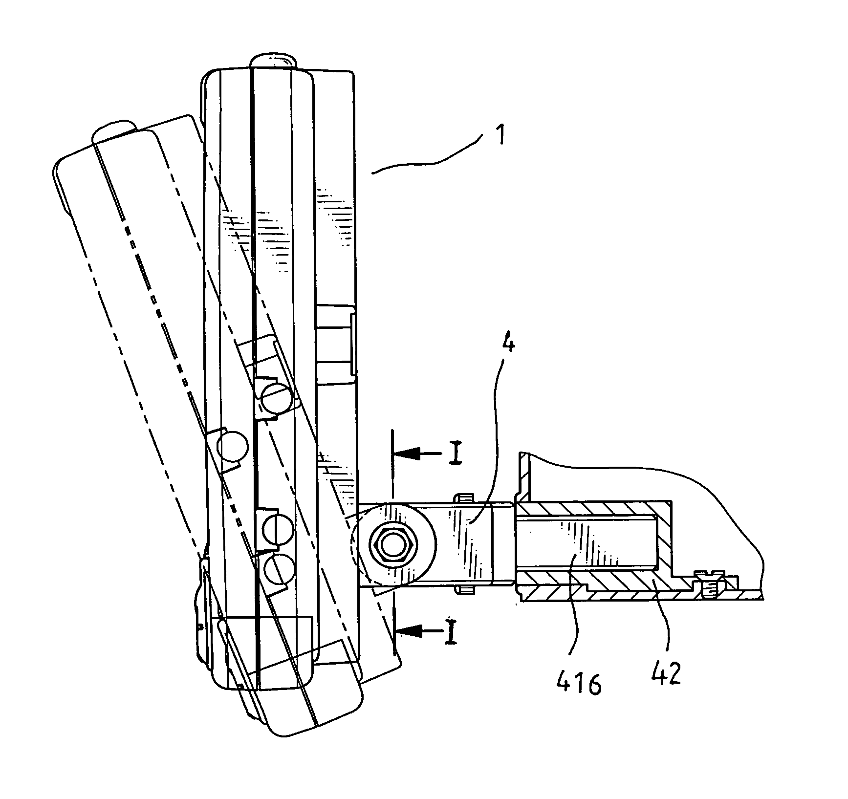 Structure for an adjustable support of monitor