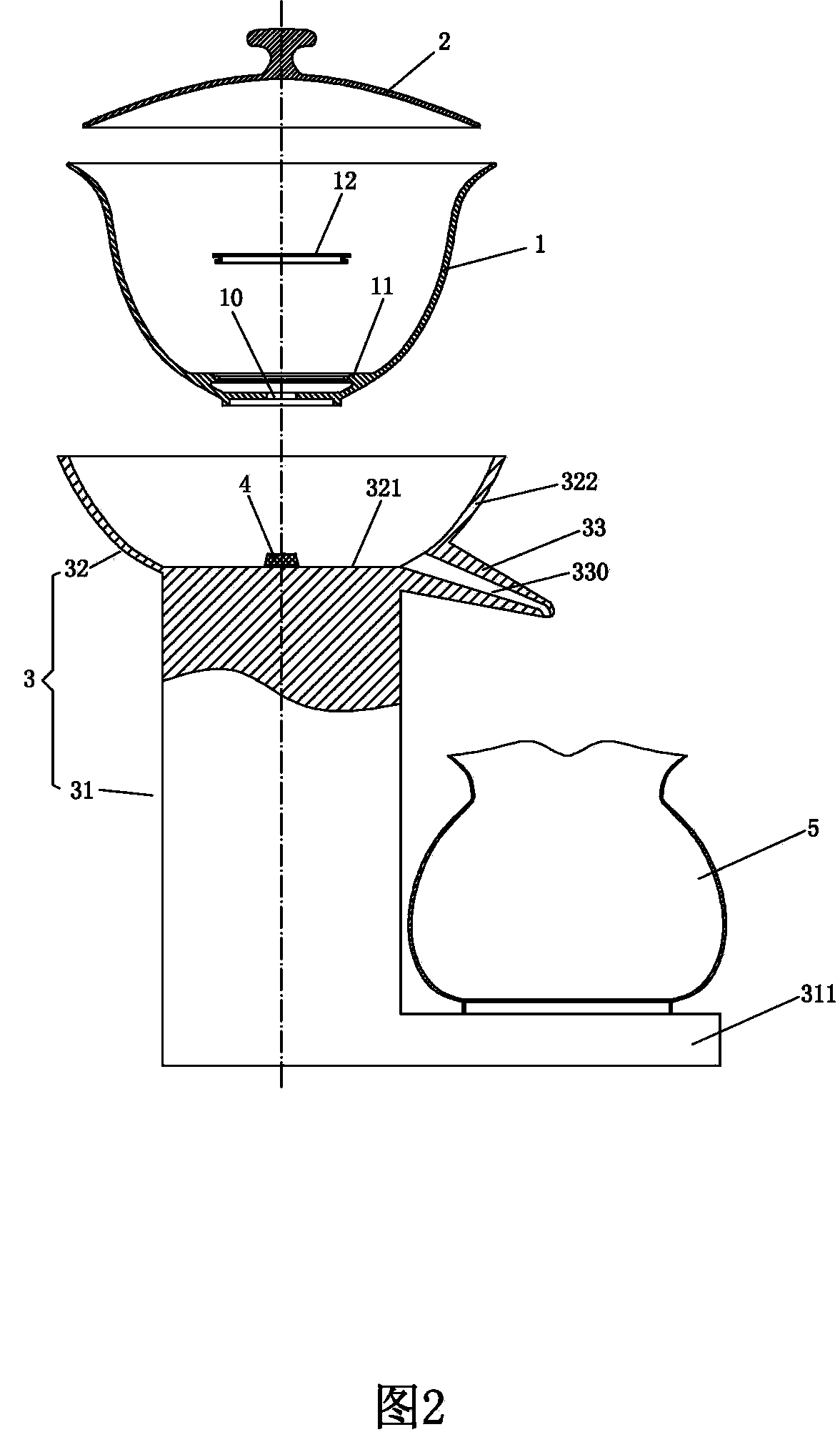 Anti-scald tea making device