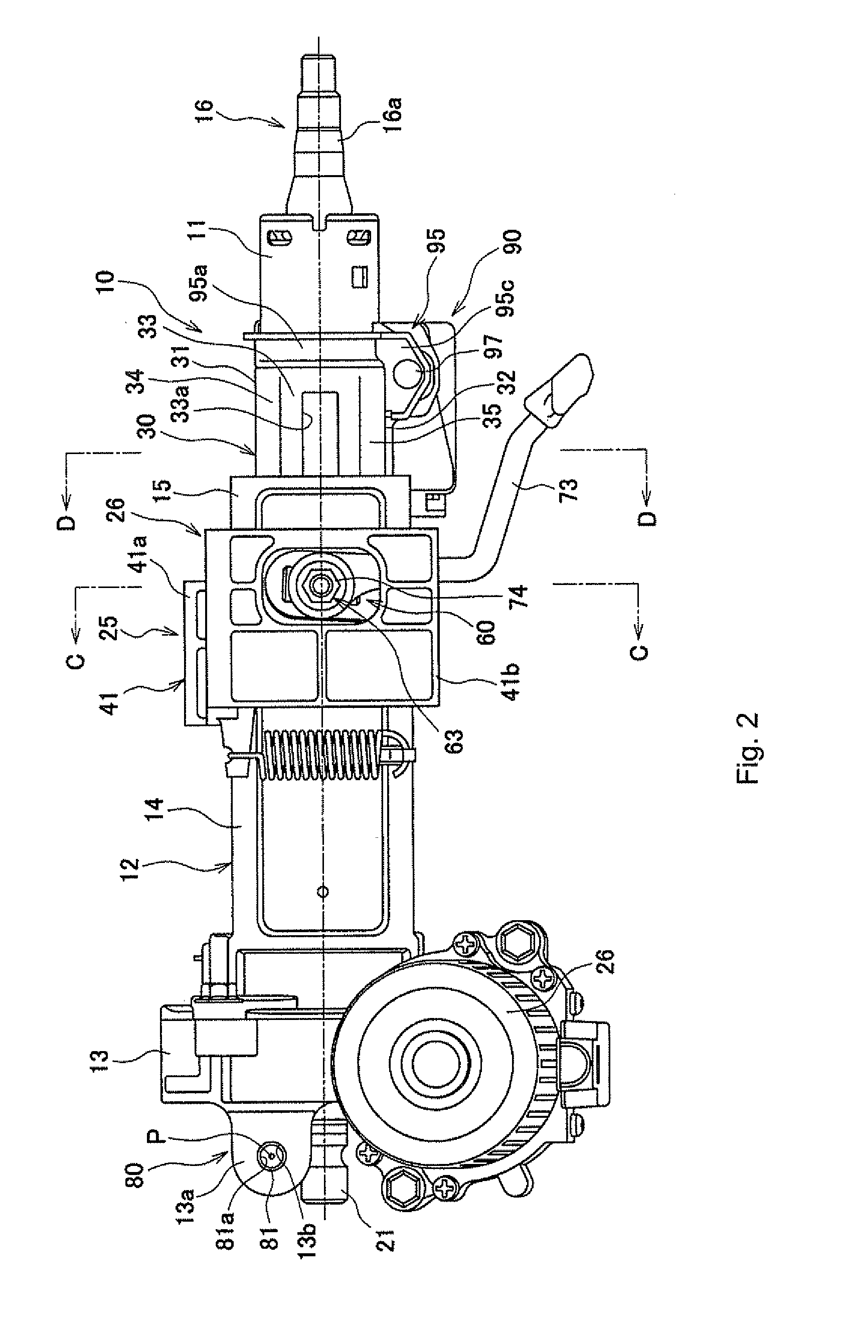 Steering apparatus for vehicle