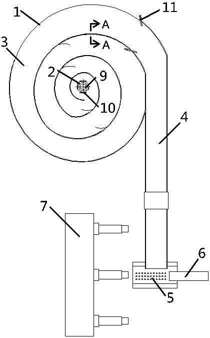 Soft pipe offset machine vibrating disk feeding device