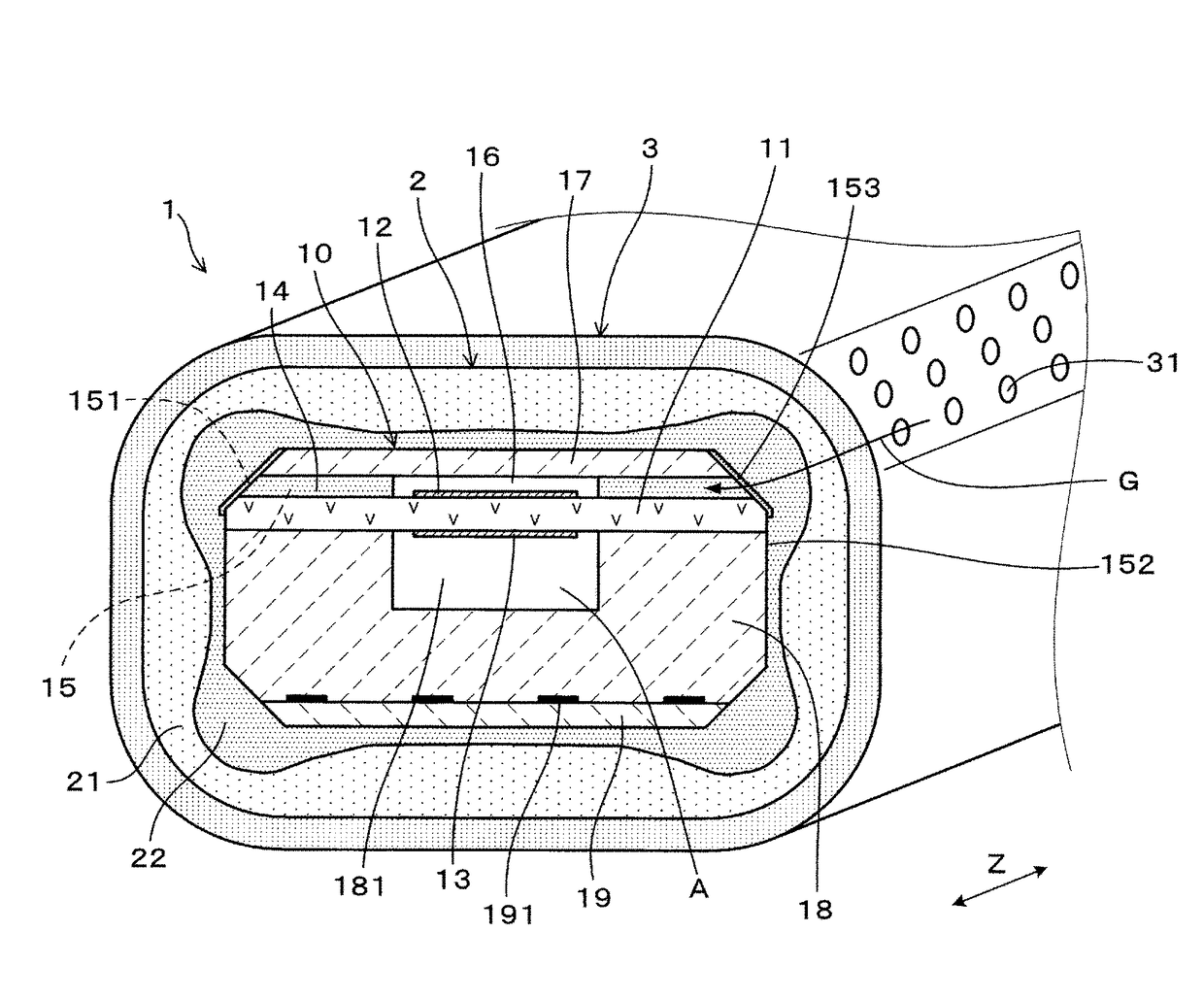 Gas sensor element