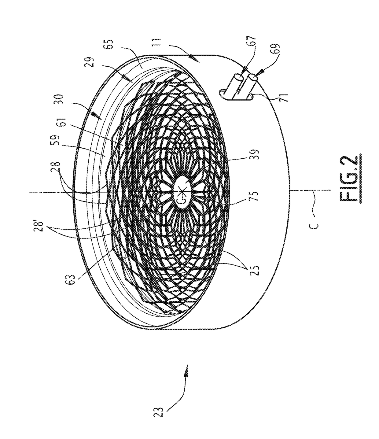 Exhaust gas purification device and corresponding control process