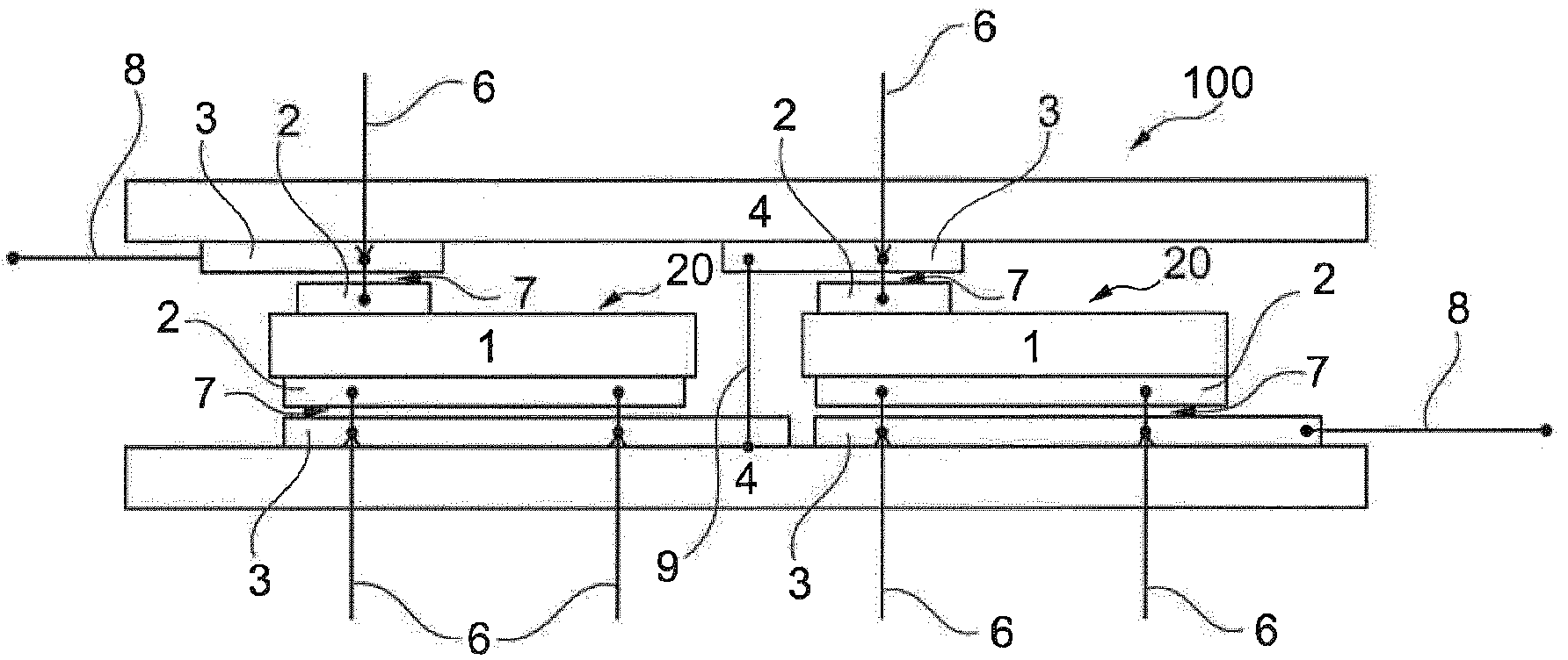 Method for electrically connecting several solar cells and photovoltaic module