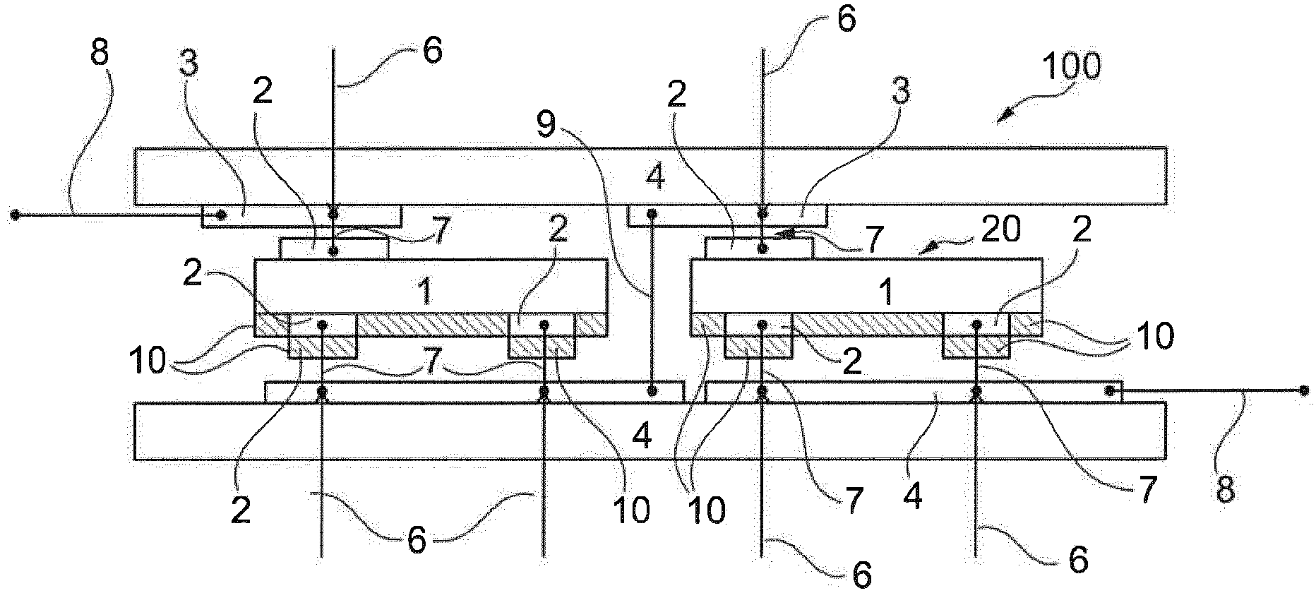 Method for electrically connecting several solar cells and photovoltaic module