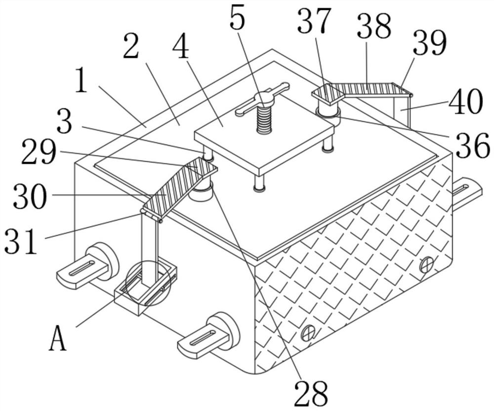 Filter fixing connecting assembly with self-locking structure