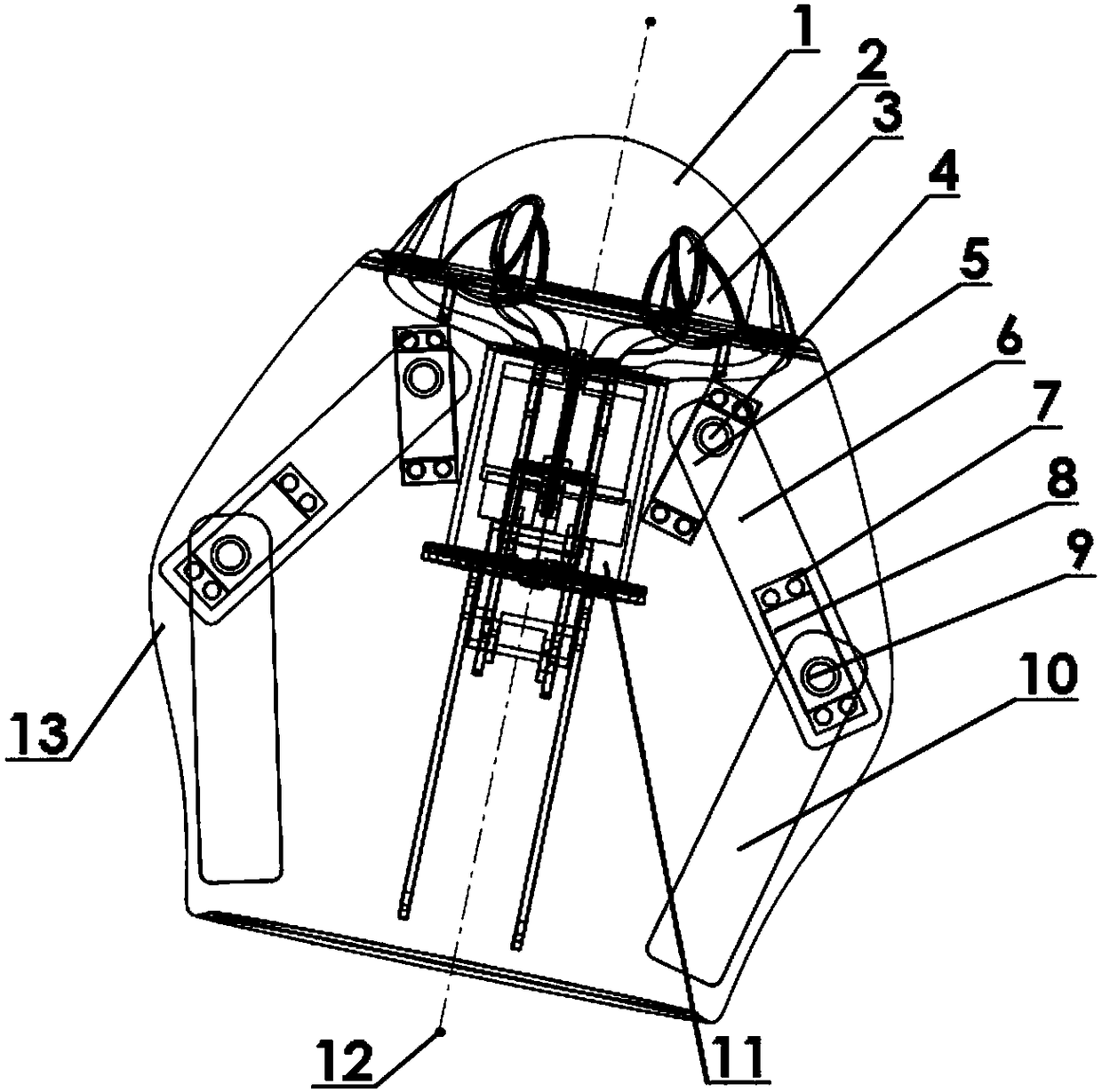 Propeller and steering engine hybrid power propulsion mechanical jellyfish