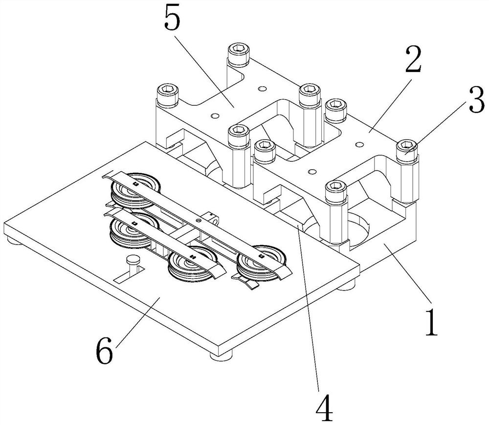 Wire harness fixing and protecting device for machine vision detection