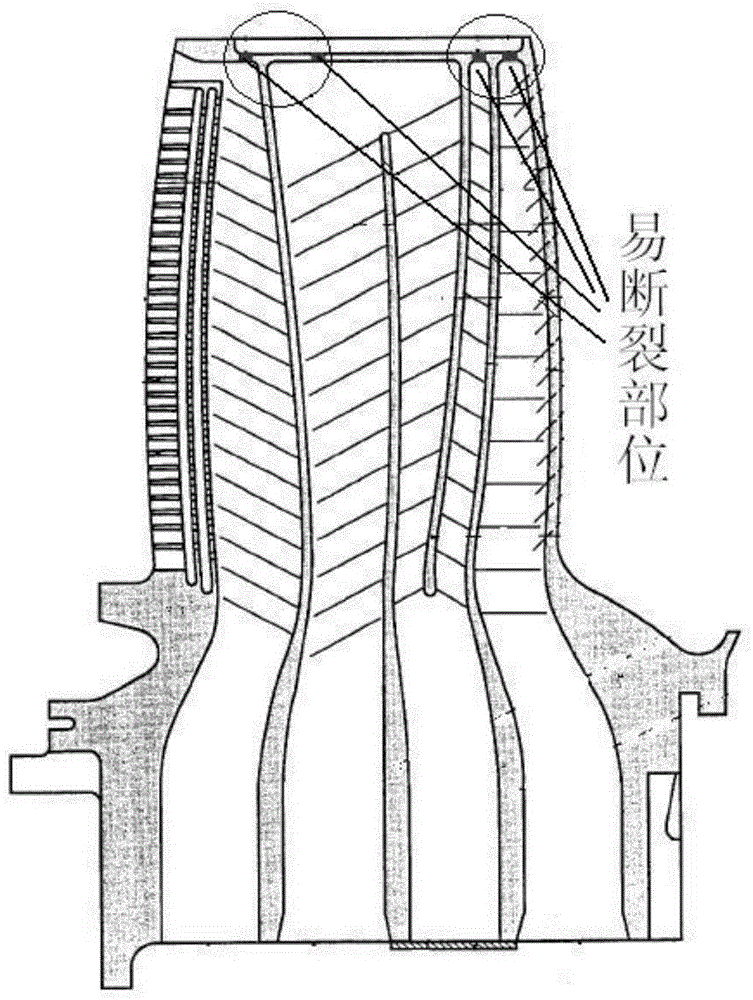 Production method of composite ceramic core for single crystal hollow blade of complex structure