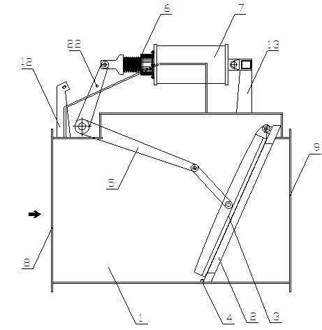 Hot air isolating door of thermal power station coal mill